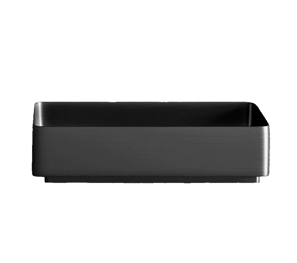 Lavoar handmade inox SanDonna HD4040 Negru, 440x440 mm, adancime 120 mm - imagine oficiala 1 [1]