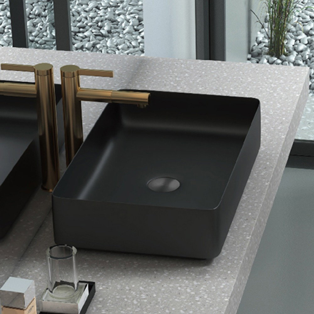 Lavoar handmade inox SanDonna HD4040 Negru, 440x440 mm, adancime 120 mm - imagine oficiala 1 [2]