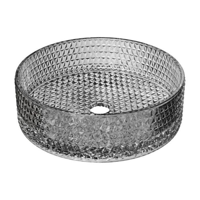 Lavoar sticla SanDonna Mira Grey GL01D-G Gri, 400x400x125 mm - imagine oficiala 1 [1]