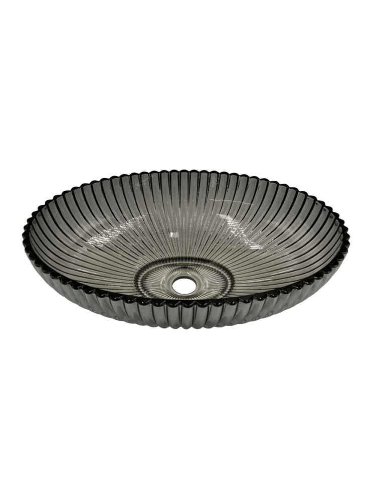 Lavoar sticla securizata SanDonna Perla GL49A Negru, 510 x 350 x 150 mm, cod 6427365016035 [4]