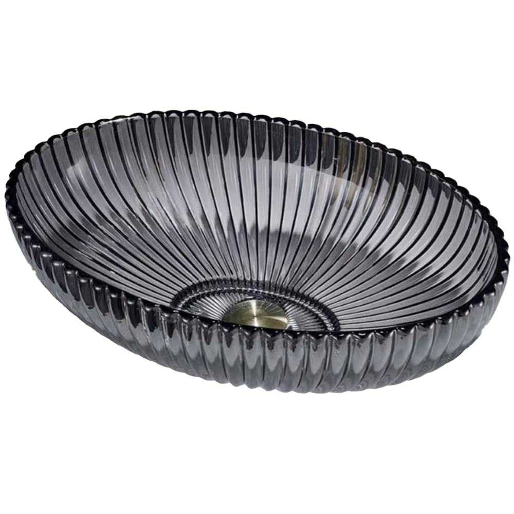 Lavoar sticla securizata SanDonna Perla GL49A Negru, 510 x 350 x 150 mm, cod 6427365016035 [3]