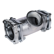 Mufă rapidă teu FI Gebo cu flanșă TF 108x108 mm [1]
