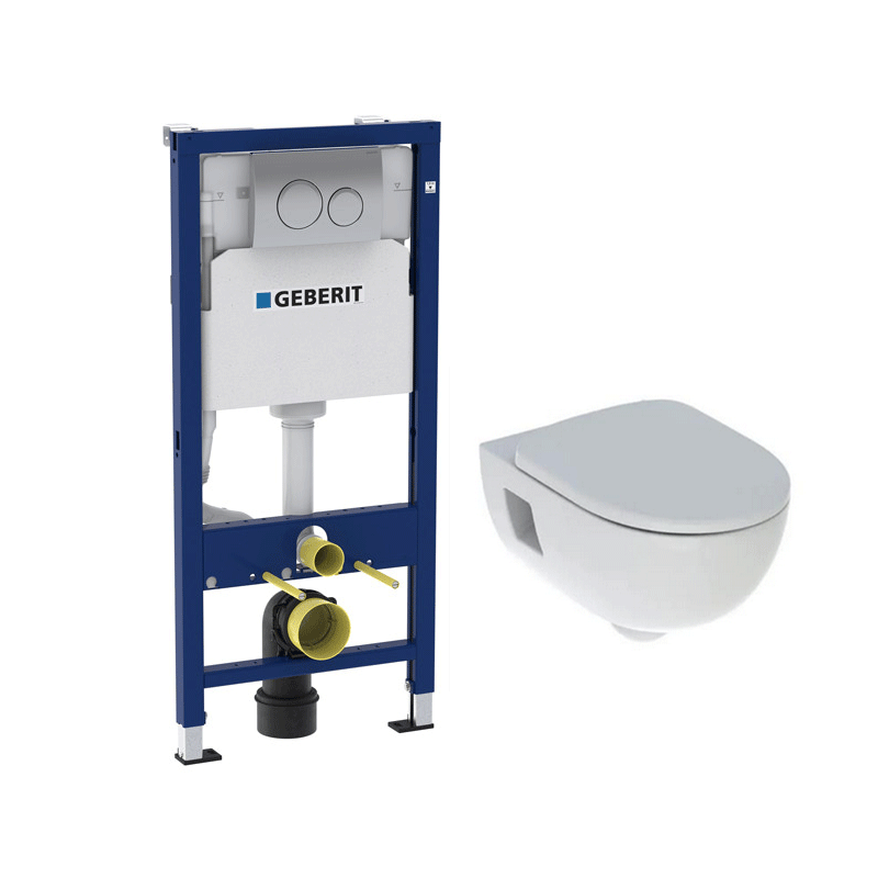 Pachet rezervor wc incastrat Prepack Geberit UP100/DELTA 20 CR/FIX/INSON si set vas wc suspendat si capac WC soft close Selnova [1]