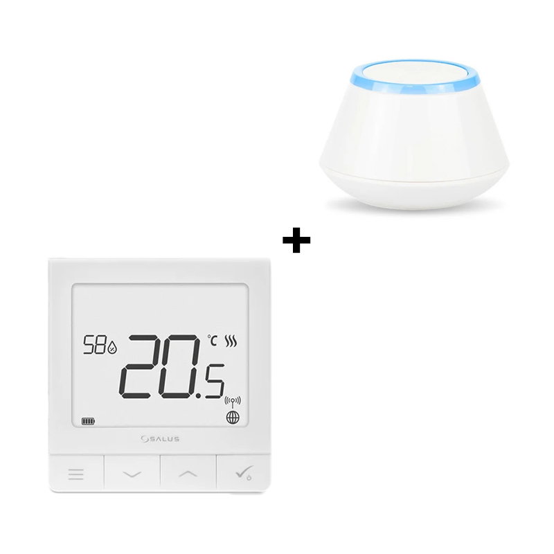 Pachet TERMOSTAT WIRELESS DIGITAL PROGRAMABIL SALUS SQ610RF QUANTUM PENTRU SALUS IT600 + GATEWAY IT600 SMART HOME SALUS UGE600 COORDONATOR INCORPORAT [1]