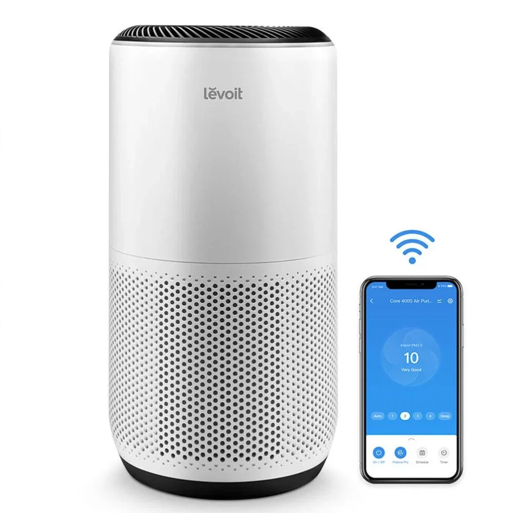 Purificator de aer Levoit Core 400S Smart Wi-Fi, True HEPA, CADR 400 m³/h, Alb. [7]