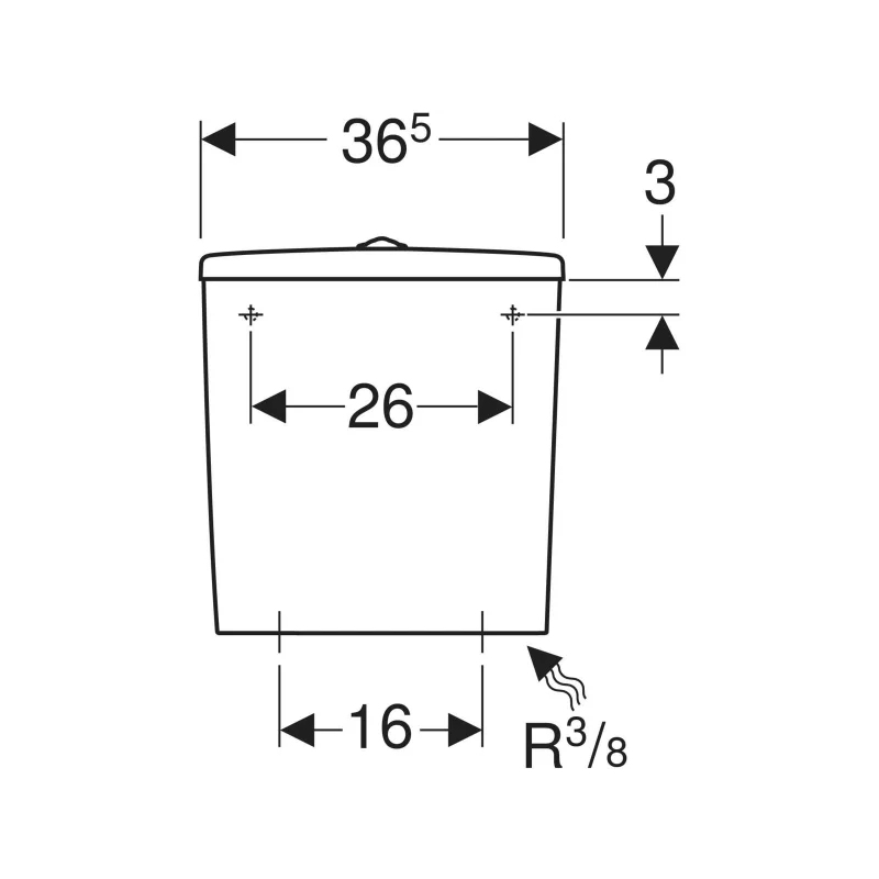 Rezervor aparent Geberit Selnova spălare cu două volume de apă 500.268.01.1 [4]