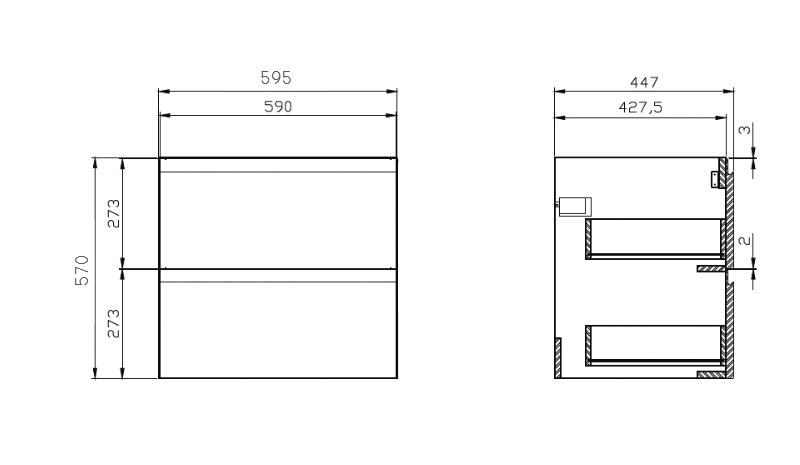 SET MOBILIER BAIE DULAP SI LAVOAR MODUO 60 ALB S801-223-DSM CERSANIT [3]