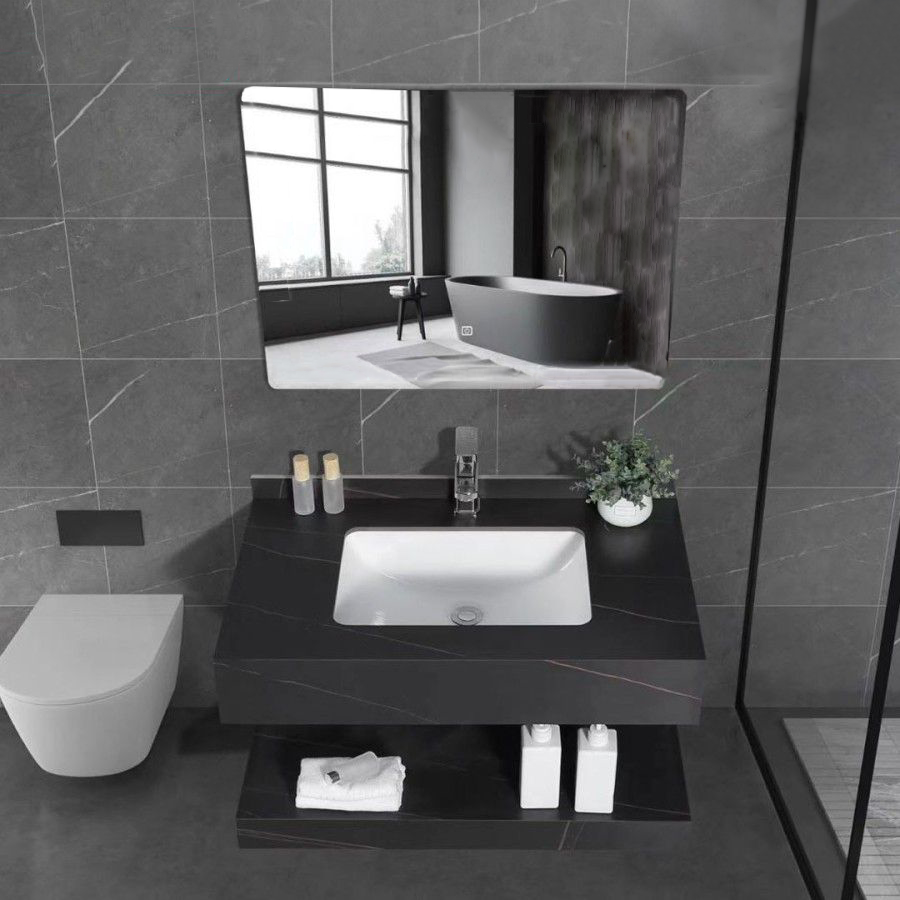 Set mobilier baie SanDonna LUMI N 60 cm Negru - imagine oficiala 1 [3]