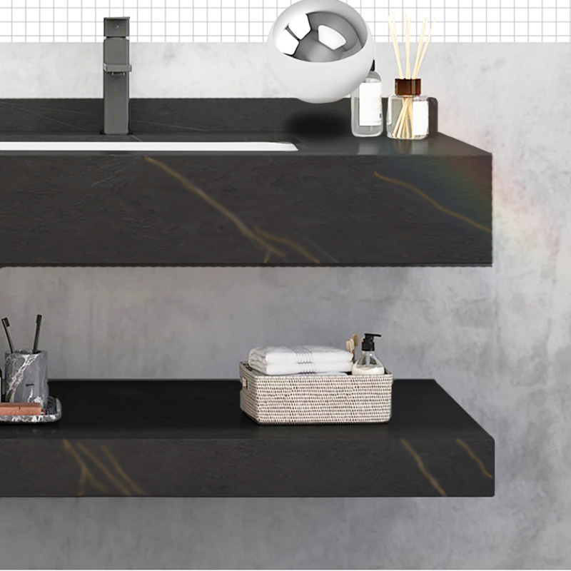 Set mobilier baie SanDonna LUMI N 60 cm Negru - imagine oficiala 1 [4]
