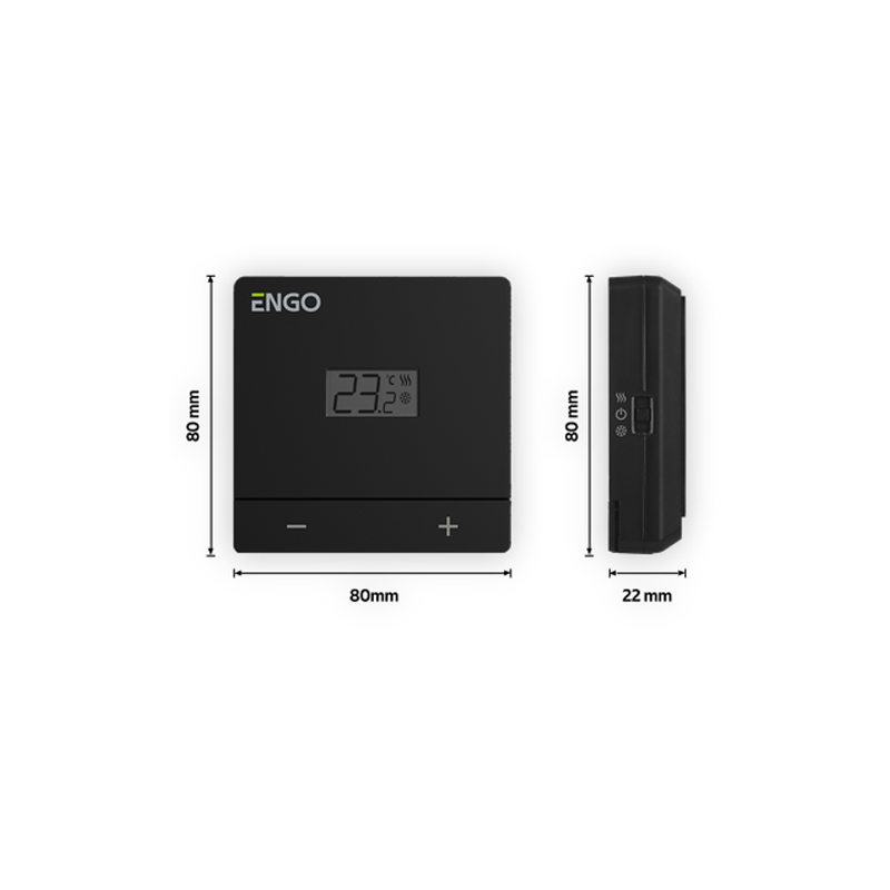 Termostat de ambient cu fir 230v negru easy-230b [3]