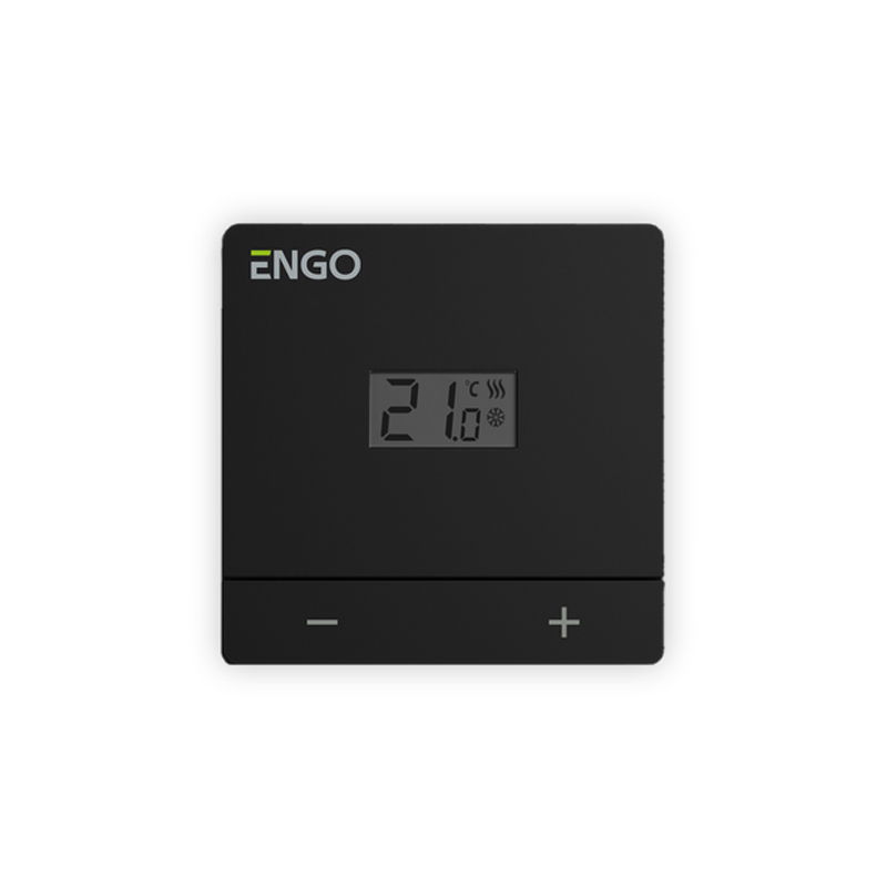TERMOSTAT DE AMBIENT CU FIR ENGO EASY-BATB NEGRU [1]
