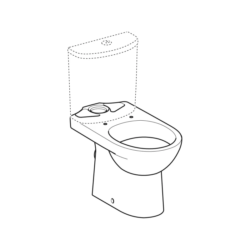 Vas WC pe pardoseală Geberit Selnova pentru rezervor aparent montat pe vas spălare verticală evacuare orizontală 500.287.01.7 [2]