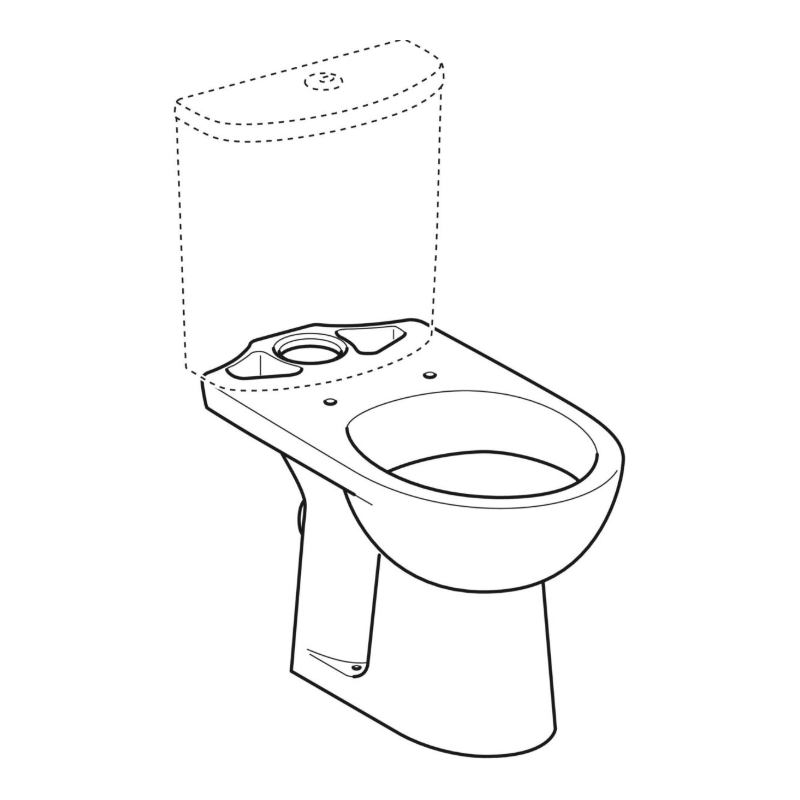 VAS WC STATIV GEBERIT SELNOVA PENTRU REZERVOARE APARENTE MONTAT PE VAS SPALARE VERTICALA EVACUARE VERTICALA 500281017 [2]