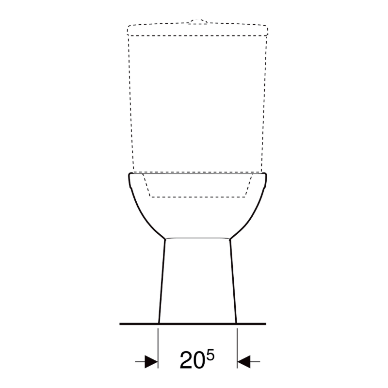 VAS WC STATIV GEBERIT SELNOVA PENTRU REZERVOARE APARENTE MONTAT PE VAS SPALARE VERTICALA EVACUARE VERTICALA 500281017 [4]