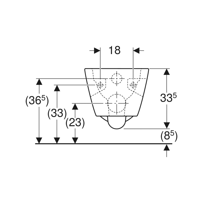 Vas WC suspendat dreptunghiular spălare verticală Rimfree Geberit Selnova Square Premium 501.546.01.1 [4]