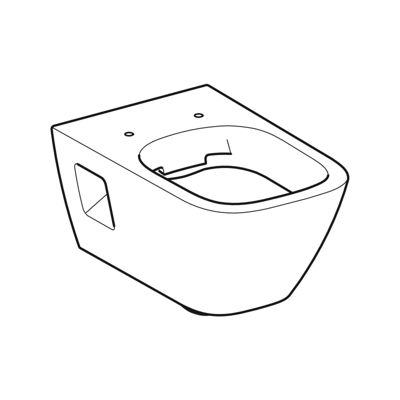 Vas WC suspendat dreptunghiular spălare verticală Rimfree Geberit Selnova Square Premium 501.546.01.1 [2]