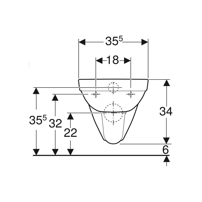 VAS WC SUSPENDAT GEBERIT RIMFREE SELNOVA OVAL ALB [2]