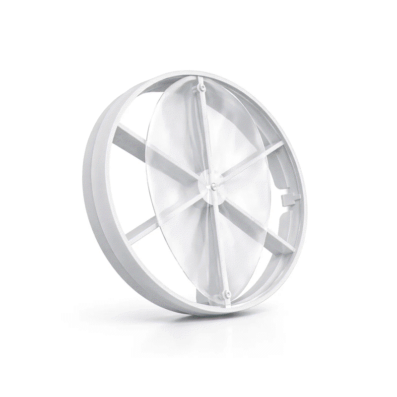 Ventilator baie Ecovent DECORA Ø100 Silent, senzor umiditate, timer, clapetă antiretur, 93 m³/h, argintiu satinat [6]