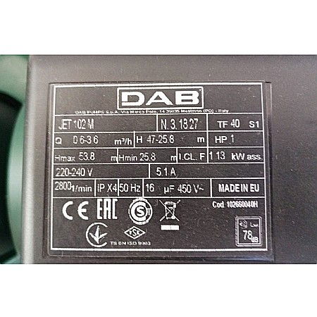 Pompa DAB JET102M pompa centrifugala autoamorsanta fonta 102660040 [1]