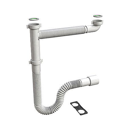 Accesorii baterii - SIFON FLEXIBIL 11/2 CU 2 CAI 40-50 BN 1092  BONOMINI