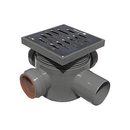 Canalizare interioara si exterioara - Sifon pardoseala+gratar 3 in 40/50 d.50 h=80 / 17101101831 Valrom