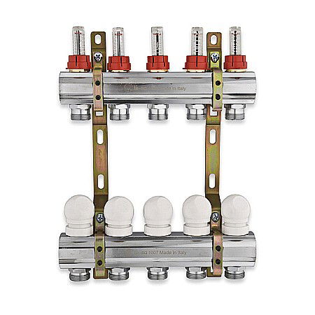 Incalzire in pardoseala - DISTRIBUITOR+COLECTOR 1-3/4 9 CAI CU DEBITMETRE 220TT-06-09 TESA