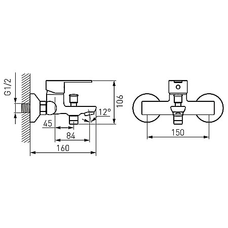 BATERIE CADA DUS FERRO BSV1 PERETE SAVIO CROM FARA ACCESORII [1]