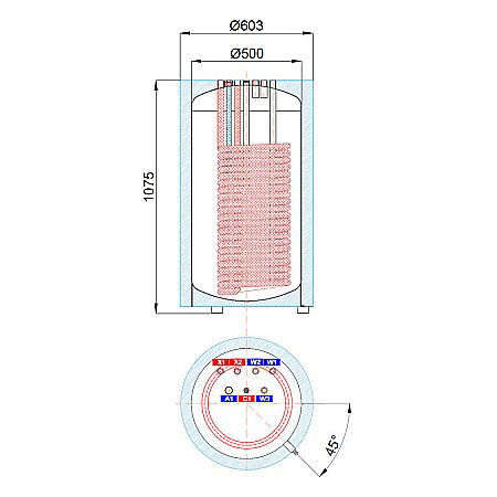 BOILER CU O SERPENTINA INOX ACM 171L NBC 170 HP REGULUS [2]