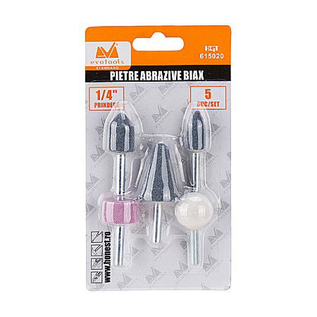 SET PIETRE ABRAZIVE BIAX 5BUC/SET 615020 EVOTOOLS [1]