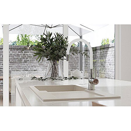 BATERIE BUCATARIE FERRO BZA4W STATIVA CU PIPA FLEXIBILA ZUMBA ALBA [4]