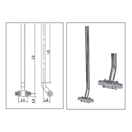 TIJA T CONECTARE LA RADIATOR CUPRU NICHELAT 16-250 PEX PPSU PEXKIT [1]