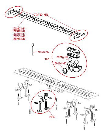 RIGOLA DUS 550MM ALCA CU GRATAR PERFORAT SIMPLE APZ8-550M [2]