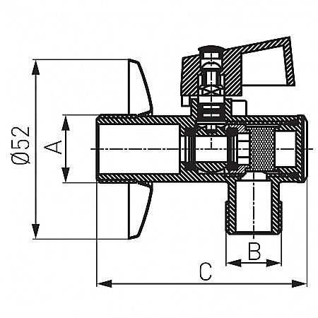 FERRO ROBINET COLT 1/2-3/8 FILTRU Z1238KF [1]