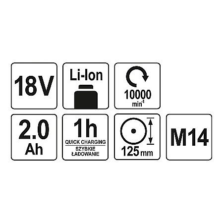 POLIZOR UNGHIULAR 125M 18V YT-82826 [3]