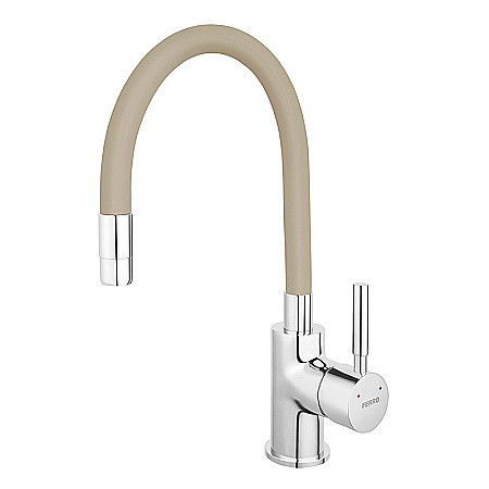 Baterii bucatarie - BATERIE BUCATARIE FERRO BZA4P STATIVA CU PIPA FLEXIBILA ZUMBA BEJ