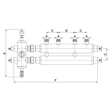 DISTRIBUITOR COLECTOR INOX + BUTELIE 11/4-1 TESA ITALY 2+1 [1]