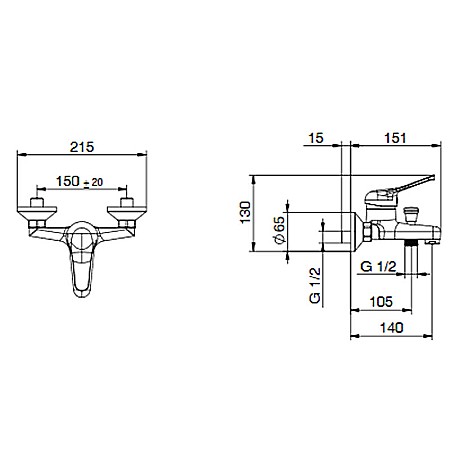 BATERIE MONOCOMANDA CADA DUS COMPLETA TIEMME G03 GAMMA CROM [1]