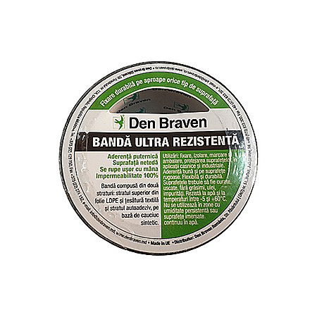 Silicon Banda adeziva - BANDA 48X25M NEAGRA PANZATA ULTRAREZISTENTA DEN BRAVEN 9062