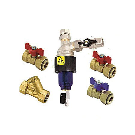 Filtre antimagnetita - PACHET FILTRU ANTIMAGNETITA 3/4 +SET ROBINETI 3150016 TIEMME