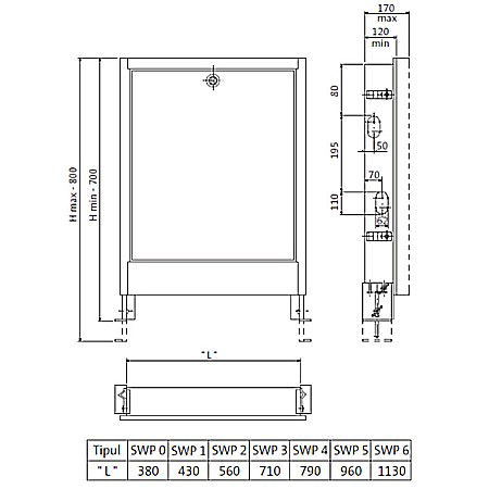 Cutie distribuitor ingropat 6 cai 560x700-800x120-170 PURMO [1]