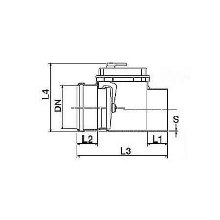 CLAPETA ANTIRETUR PVC 125 CU INCHIZATOR KOMPACTKIT VALROM [1]