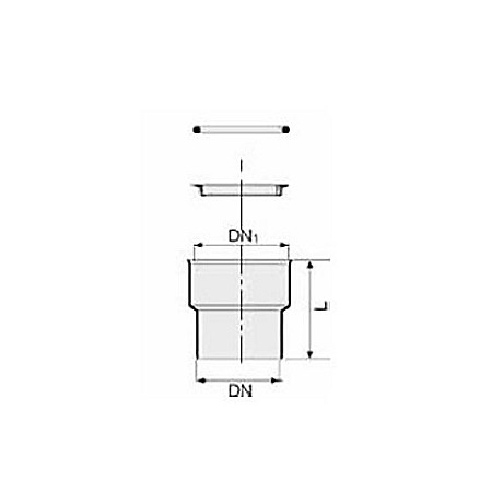 Redus adaptor conector pp fonta 50 inel/garnitura dubla 569010500 Valrom [1]