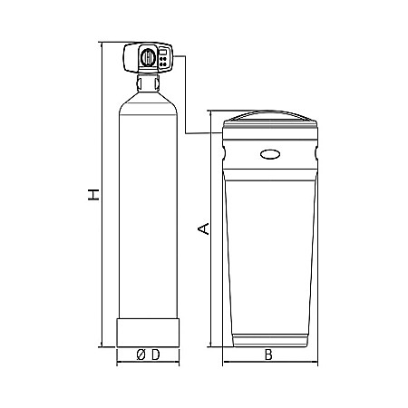 Statie dedurizare apa Soft 18 Simplex Q=1,5 mc/h cu by-bass AQUA09111018015 Aquapur Valhoh Valrom [5]
