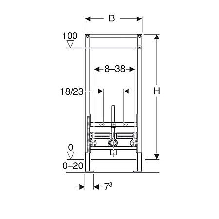 RAMA CADRU INGROPAT DUOFIX BIDEU 11152000 GEBERIT [1]