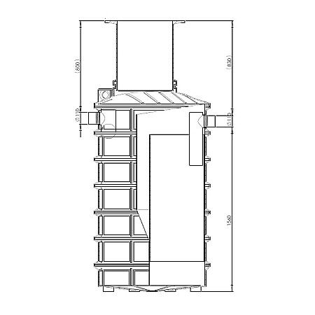 Separator grasimi subteran ng4 4l/s 1170l necarosabil vertical 48910000400 Aquaclean Valrom [1]