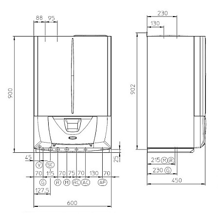 CENTRALA TERMICA PE GAZ IN CONDENSATIE IMMERGAS VICTRIX ZEUS SUPERIOR 35KW + BOILER DE 54 L KIT EVACUARE INCLUS [4]
