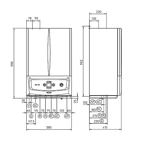 Centrala termica pe gaz in condensatie IMMERGAS Victrix Zeus 25kW cu boiler INOX 45 litri, kit evacuare inclus [5]