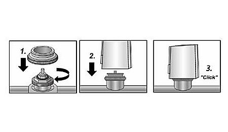 ACTUATOR CAP TERMOELECTRIC ON/OFF 1W 220V PENTRU DISTRIBUITOR INCALZIRE IN PARDOSEALA PEXKIT VALROM [3]