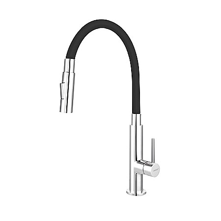 Baterii bucatarie - ZUMBA SLIM 2F BATERIE FERRO NEAGRA STATIVA BUCATARIE CU PIPA FLEXIBILA BZA43B