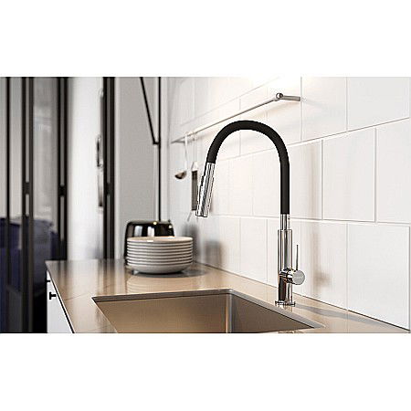 ZUMBA SLIM 2F BATERIE FERRO NEAGRA STATIVA BUCATARIE CU PIPA FLEXIBILA BZA43B [3]